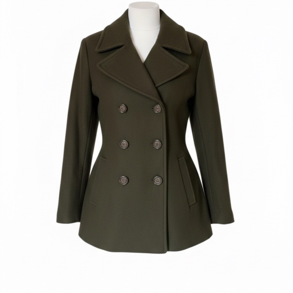 Olive Double-Breasted Women's Coat ☘️